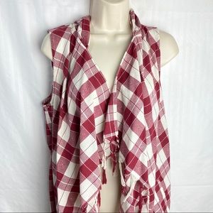 Lori + Mari Checkered Vest Hooded